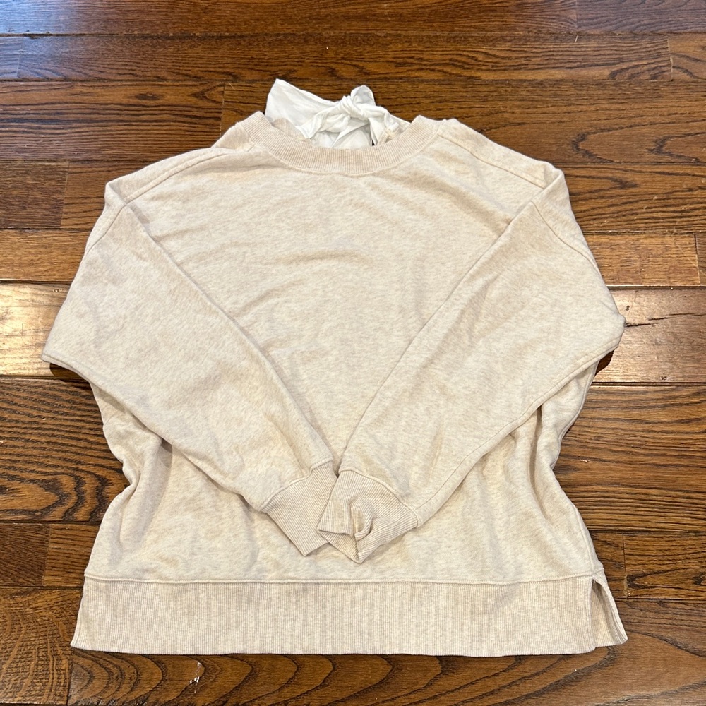 Aerie Cream Long Sleeve Sweatshirt